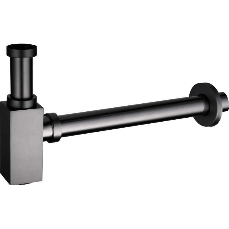 Mexen quadratischer Halbsyphon für Waschbecken, Graphit - 79960-66