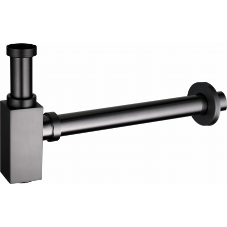 Mexen quadratischer Halbsyphon für Waschbecken, Graphit - 79960-66
