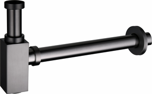 Mexen quadratischer Halbsyphon für Waschbecken, Graphit - 79960-66