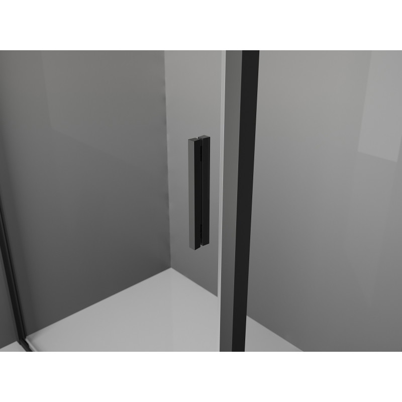 Mexen Exo-3S 3-seitige Schiebeduschkabine 100 x 100 cm, transparent, schwarz - 8151-100-100-70-00-3S
