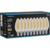 Mexen Vintis 10x LED-Filament-Glühbirne E14, C35, 6W, Warm - 2200K, 600 lm, amber - L154-E14-0622-50x10
