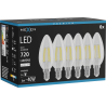 Mexen Vintis 6x LED-Fadenlampe E14, C35, 6W, Neutral - 4000K, 720 lm, klar - L154-E14-0640-00x06