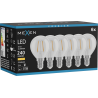 Mexen Vintis 6x LED-Filament-Glühbirne E14, G45, 2W, Warm - 2700K, 240 lm, klar - L156-E14-0227-00x06