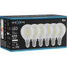 Mexen Vintis 6x LED-Filamentlampe E14, G45, 4W, Neutral - 4000K, 470 lm, klar - L156-E14-0427-00x06 - L156-E14-0440-00x06