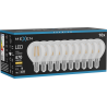 Mexen Vintis 10x LED-Filament-Glühbirne E14, G45, 6W, Warmweiß - 2700K, 720 lm, klar - L156-E14-0627-00x10