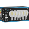 Mexen Vintis 6x LED-Filament-Glühbirne E14, G45, 6W, Neutral - 4000K, 720 lm, klar - L156-E14-0640-00x06
