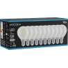 Mexen Vintis 10x LED-Filamentlampe E14, G45, 6W, Neutral - 4000K, 720 lm, klar - L156-E14-0640-00x10
