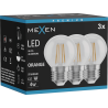 Mexen Vintis 3x LED-Filament-Glühbirne E27, G45, 4W, 55 lm, orange - L156-E27-04XX-48x03