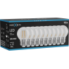 Mexen Vintis 10x LED Filament Glühbirne E27, G45, 4W, 55 lm, orange - L156-E27-04XX-48x10
