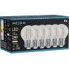 Mexen Vintis 6x LED-Filament-Glühbirne E27, G45, 2W, Warm - 2700K, 240 lm, klar - L156-E27-0227-00x06