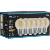 Mexen Vintis 6x LED-Filament-Glühbirne E27, G45, 4W, Warm - 2200K, 400 lm, amber - L156-E27-0422-50x06