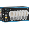 Mexen Vintis 6x LED-Filament-Glühbirne E27, G45, 4W, Warm - 2700K, 470 lm, klar - L156-E27-0427-00x06