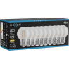 Mexen Vintis 10x LED-Filament-Glühbirne E27, G45, 4W, Warmweiß - 2700K, 470 lm, klar - L156-E27-0427-00x10