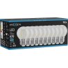 Mexen Vintis 10x LED-Filamentlampe E27, G45, 4W, Kalt - 6500K, 470 lm, klar - L156-E27-0465-00x10