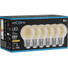 Mexen Vintis 6x LED-Glühlampe Filament E27, G45, 6W, Warm - 2200K, 600 lm, Bernstein - L156-E27-0622-50x06