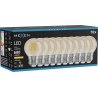 Mexen Vintis 10x LED-Filament-Glühbirne E27, G45, 6W, Warmweiß - 2200K, 600 lm, amber - L156-E27-0622-50x10