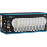 Mexen Vintis 10x LED-Filament-Glühbirne E27, G45, 6W, Warm - 2700K, 720 lm, klar - L156-E27-0627-00x10