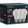 Mexen Vintis 3x LED Filament Glühbirne E27, A60, 4W, 55 lm, orange - L150-E27-04XX-48x03