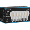 Mexen Vintis 6x LED-Glühbirne Filament E27, A60, 4W, 55 lm, orange - L150-E27-04XX-48x06