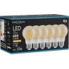 Mexen Vintis 6x Filament-LED-Glühbirne E27, A60, 4W, Warm - 2200K, 400 lm, amber - L150-E27-0422-50x06