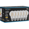 Mexen Vintis 6x LED-Filament-Glühbirne E27, A60, 4W, Warm - 2700K, 470 lm, klar - L150-E27-0427-00x06