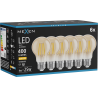 Mexen Vintis 6x LED-Filamentlampe E27, A60, 4W, Warm - 2700K, 400 lm, amber - L150-E27-0427-50x06