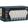 Mexen Vintis 6x Filament LED-Birne E27, A60, 4W, Kalt - 6500K, 470 lm, klar - L150-E27-0465-00x06