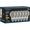 Mexen Vintis 6x LED-Filament-Glühbirne E27, A60, 6W, Warm - 2200K, 450 lm, Rauch - L150-E27-0622-70x06