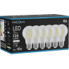 Mexen Vintis 6x LED-Filament-Glühbirne E27, A60, 6W, Neutral - 4000K, 720 lm, klar - L150-E27-0640-00x06
