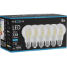 Mexen Vintis 6x LED-Filament-Glühbirne E27, A60, 6W, Kalt - 6500K, 720 lm, klar - L150-E27-0665-00x06
