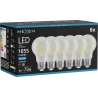 Mexen Vintis 6x LED-Filament-Glühbirne E27, A60, 8W, Kalt - 6500K, 1055 lm, klar - L150-E27-0865-00x06