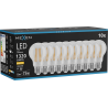 Mexen Vintis 10x LED-Filament-Glühbirne E27, A60, 10W, Warm - 2700K, 1320 lm, klar - L150-E27-1027-00x10