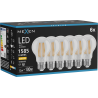 Mexen Vintis 6x LED-Filament-Glühbirne E27, A60, 12W, Warm - 2700K, 1585 lm, klar - L150-E27-1227-00x06