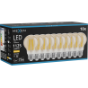Mexen Vintis 10x LED Filament Lampe E27, A60, 12W, Warm - 2700K, 1125 lm, bernstein - L150-E27-1227-50x10