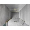 Mexen Mist-F klappbare Duschwand links 110 cm, transparent, gold - 8A6-110-000-50-00-L