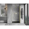 Mexen Mist-F faltbare Duschabtrennung, rechts 100 cm, transparent, gold - 8A6-100-000-50-00-P