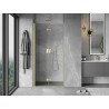 Mexen Mist-F faltbare Duschabtrennung links 85 cm, transparent, gebürstetes Gold - 8A6-085-000-55-00-L