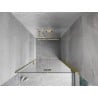 Mexen Mist-F faltbare Duschwand rechts 60 cm, transparent, gebürstetes Gold - 8A6-060-000-55-00-P
