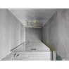 Mexen Mist-F faltbare Duschabtrennung rechts 110 cm, transparent, gebürstetes Gold - 8A6-110-000-55-00-P