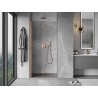 Mexen Mist-F Falttür, Dusche links 70 cm, transparent, gebürstetes Kupfer - 8A6-070-000-65-00-L