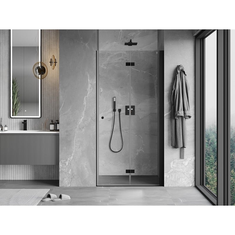 Mexen Mist-F Falttür Dusche rechts 105 cm, transparent, schwarz - 8A6-105-000-70-00-P
