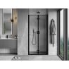 Mexen Mist-F Falttür für Dusche rechts 75 cm, schwarzer Rahmen, schwarz - 8A6-075-000-70-70-P