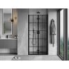 Mexen Mist-F faltbare Duschabtrennung rechts 60 cm, schwarzes Gitter, Schwarz - 8A6-060-000-70-77-P
