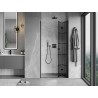 Mexen Mist-F Duschfaltür rechts 80 cm, schwarzes Gitter, schwarz - 8A6-080-000-70-77-P