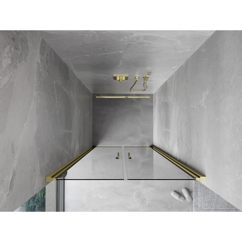 Mexen Mist Duschdrehtür 95 cm, transparent, gold - 8A7-095-000-50-00