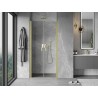 Mexen Mist Duschdrehtür 70 cm, transparent, gebürstetes Gold - 8A7-070-000-55-00