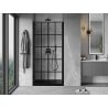 Mexen Mist Duschdrehtür 85 cm, schwarzes Gitter, schwarz - 8A7-085-000-70-77