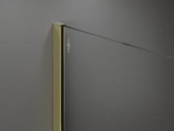 Mexen Kioto Duschwand Walk-in 100 x 200 cm, weißer Ombre 8 mm, Gold - 800-100-101-50-86