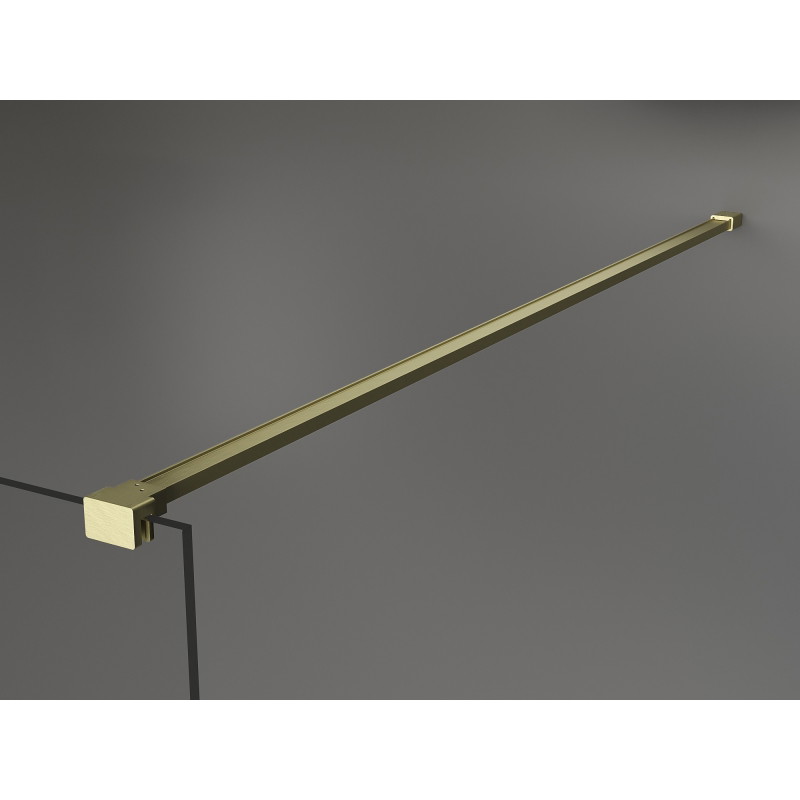Mexen Kioto Duschwand Walk-in 70 x 200 cm, Ombre Weiß 8 mm, gebürstetes Gold - 800-070-101-55-86