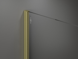 Mexen Kioto Walk-in-Duschwand 110 x 200 cm, weiße Ombre 8 mm, gebürstetes Gold - 800-110-101-55-86